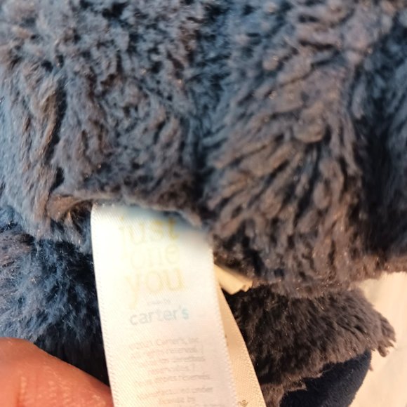 Carter's Just One You Blue Gray Dino Plush Stuffed Animal Corduroy Tummy 7" HTF - Picture 10 of 11